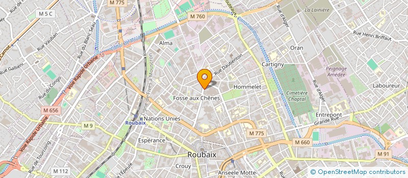 localisation de l'entreprise FASAMO  ROUBAIX