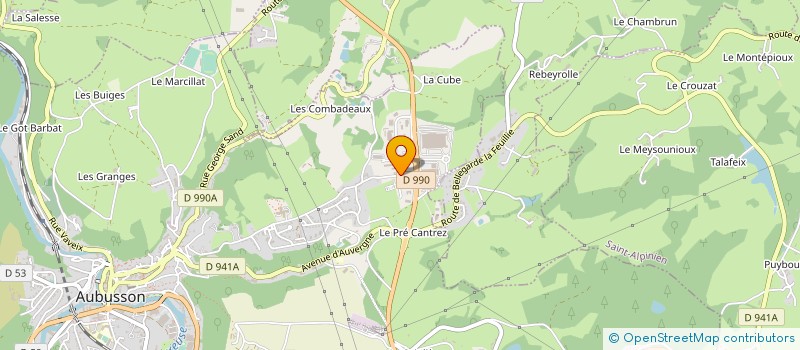 localisation de l'entreprise FASCIAUX PROPRETE à AUBUSSON
