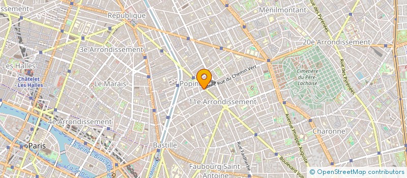 localisation de l'entreprise FASHION 100 à PARIS