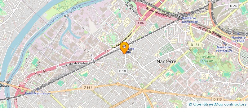 localisation de l'entreprise FASNET à NANTERRE
