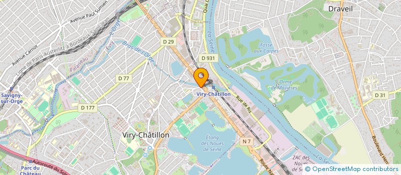 localisation de l'entreprise FAST à VIRY-CHATILLON