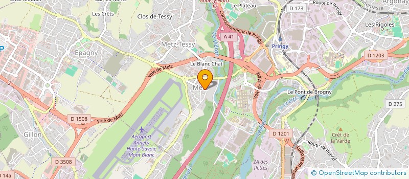 localisation de l'entreprise FAST CARROSSERIE  EPAGNY METZ-TESSY