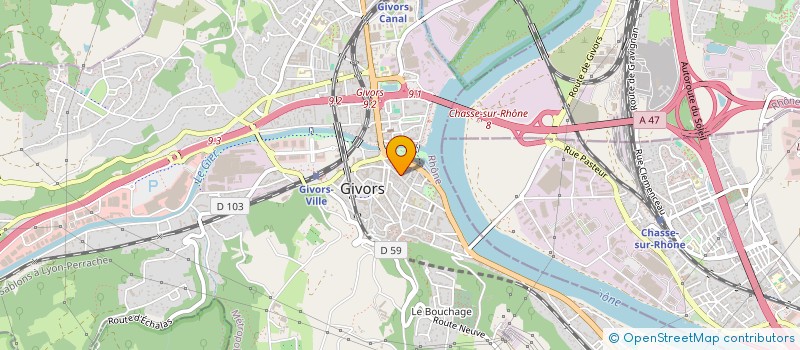 localisation de l'entreprise FAST FOODLY à GIVORS