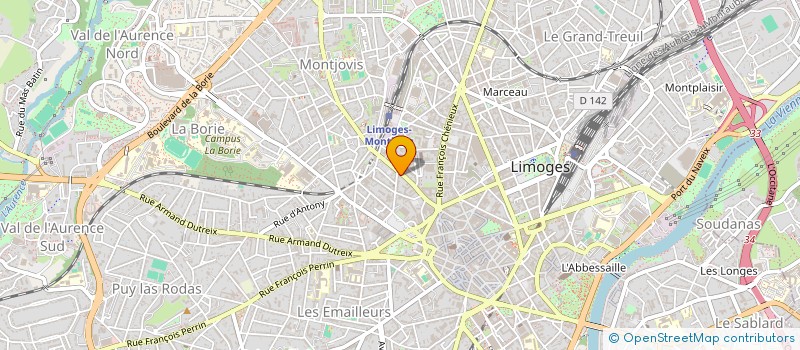 localisation de l'entreprise FAST MOUV à LIMOGES