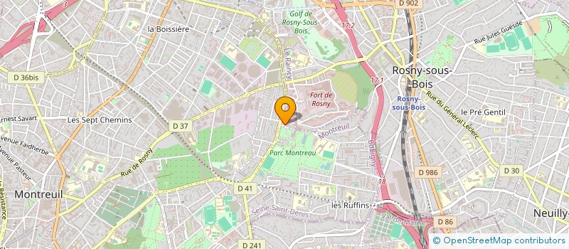 localisation de l'entreprise FASTER FRANCE TRANSPORT à MONTREUIL
