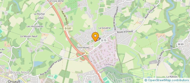 localisation de l'entreprise FASTWAN à TREILLIERES
