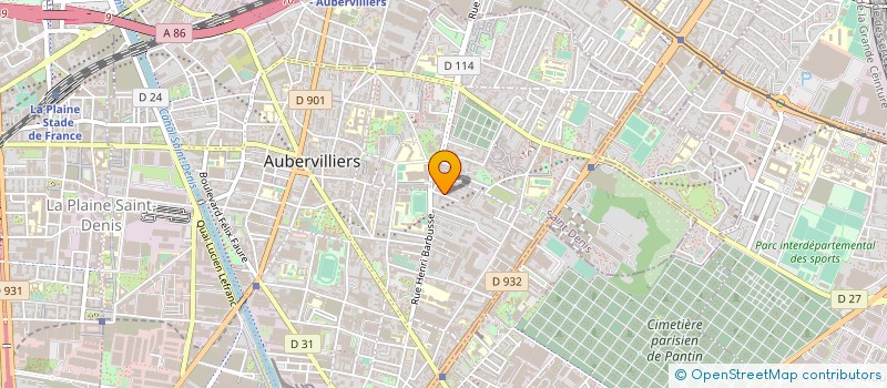 localisation de l'entreprise FATEN à AUBERVILLIERS