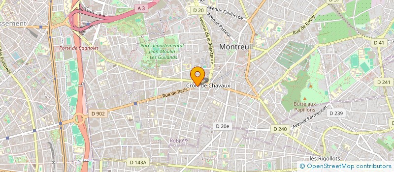 localisation de l'entreprise FATI à MONTREUIL