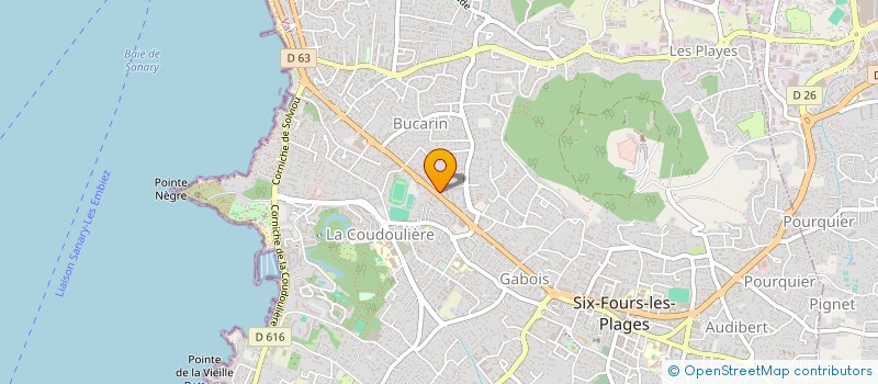 localisation de l'entreprise FATTICCI PLOMBERIE à SIX-FOURS-LES-PLAGES