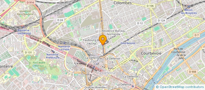 localisation de l'entreprise FAUBOURG DE L'ARCHE à COURBEVOIE