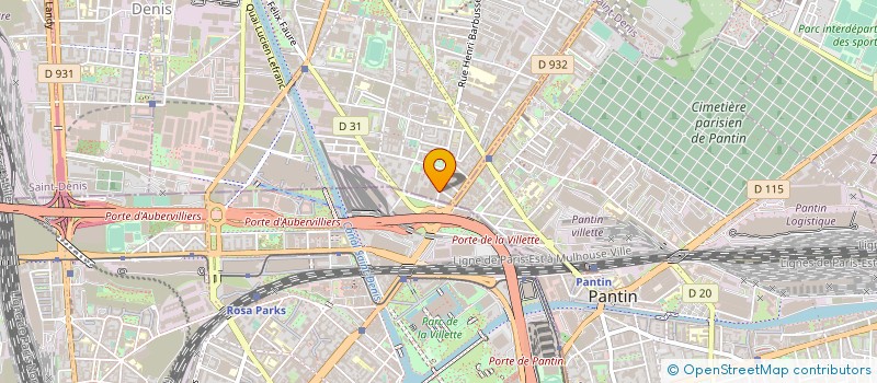 localisation de l'entreprise FAUBOURG DE L'OR  AUBERVILLIERS