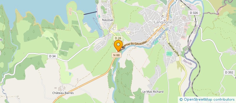 localisation de l'entreprise FAUCHER MASCLAUX  LANGOGNE