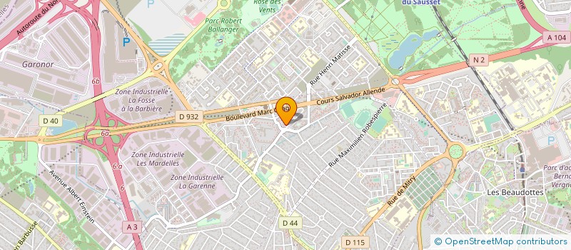localisation de l'entreprise FAUCON GYM BOXING DE VILLEPINTE (F.G.B. DE VILLEPINTE) à AULNAY-SOUS-BOIS