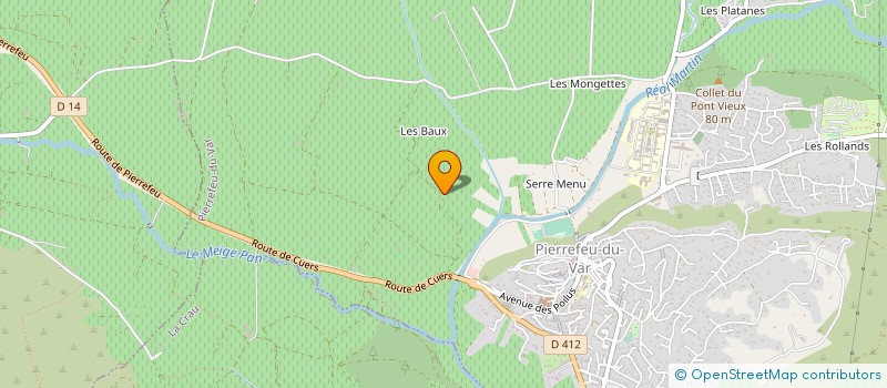 localisation de l'entreprise FAUCONNERIE DE LA COTE D'AZUR  PIERREFEU-DU-VAR