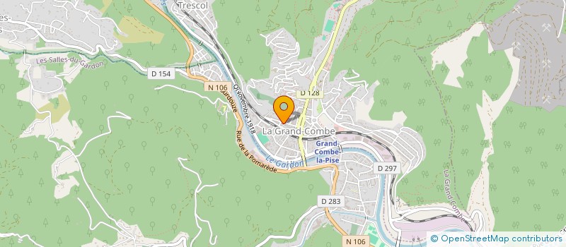 localisation de l'entreprise FAUDIN SEBASTIEN  LA GRAND-COMBE