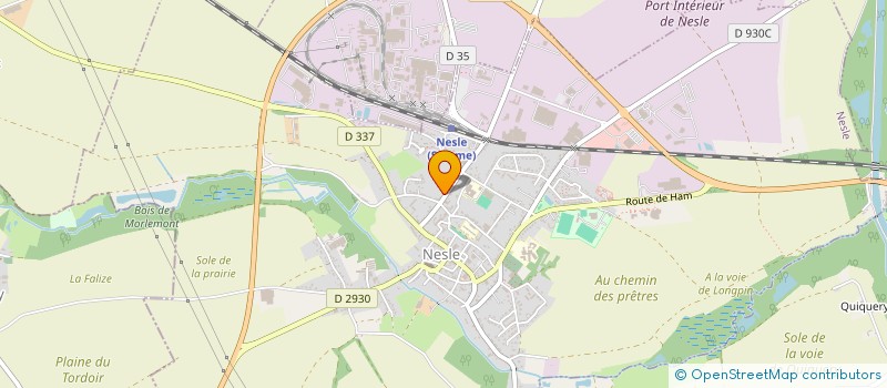 localisation de l'entreprise FAUR  NESLE