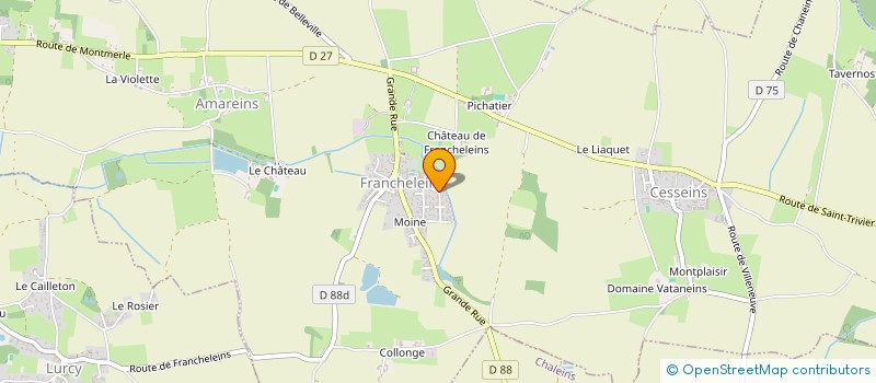 localisation de l'entreprise FAURE CLOTURES AMENAGEMENTS à FRANCHELEINS