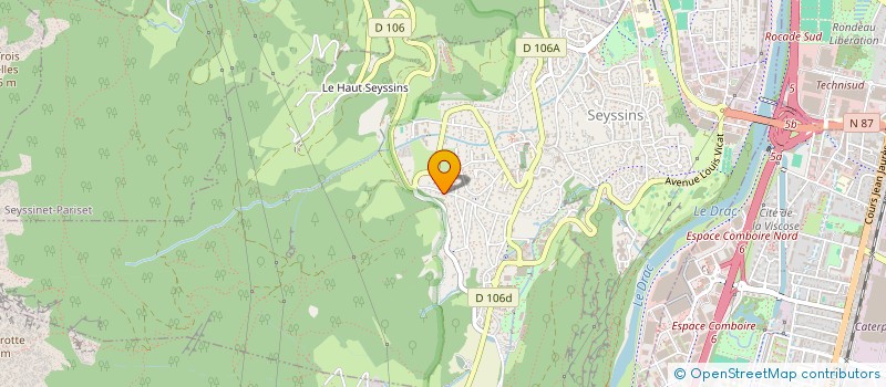 localisation de l'entreprise FAURE & CO 38 à SEYSSINS