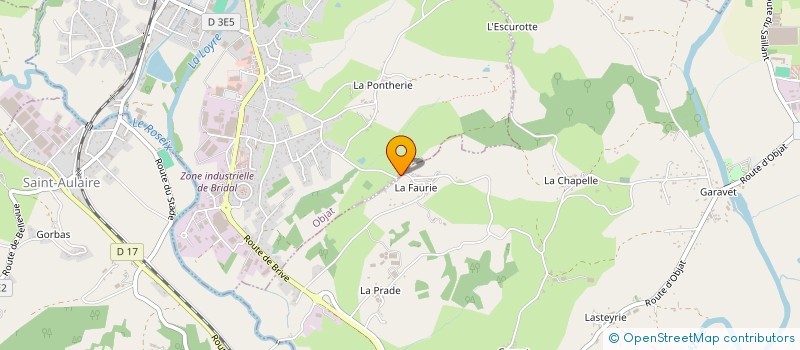 localisation de l'entreprise FAURE ENERGIE  OBJAT