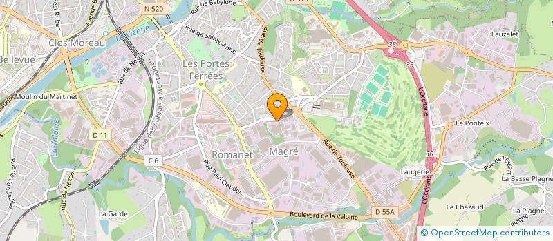 localisation de l'entreprise FAURE EQUIPEMENTS à LIMOGES