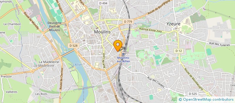 localisation de l'entreprise FAURE - LMNP LECLERC  MOULINS