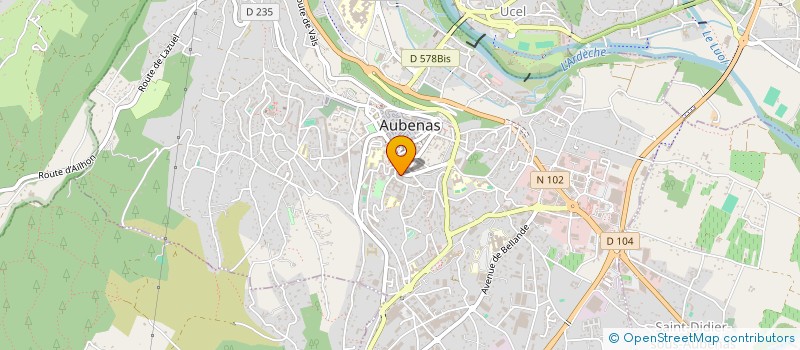 localisation de l'entreprise FAURE MANENT OPTIC à AUBENAS