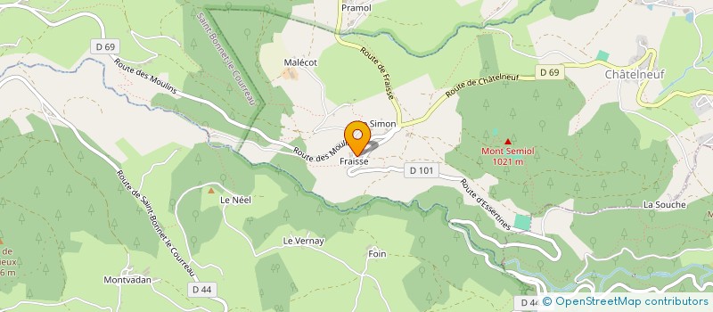 localisation de l'entreprise FAURE MENUIS SERRURE VITRERIE DU FOREZ  SAINT-BONNET-LE-COURREAU