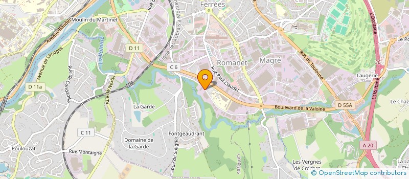 localisation de l'entreprise FAURE PARTICIPATIONS à LIMOGES