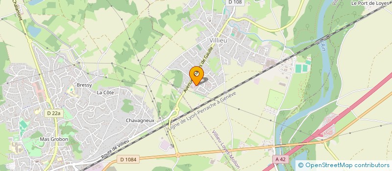 localisation de l'entreprise FAURE PLAINE DE L'AIN  VILLIEU-LOYES-MOLLON