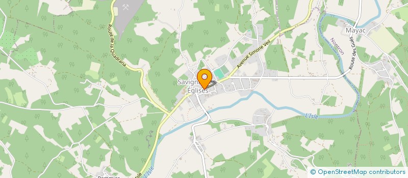 localisation de l'entreprise FAURE XAVIER  SAVIGNAC-LES-EGLISES