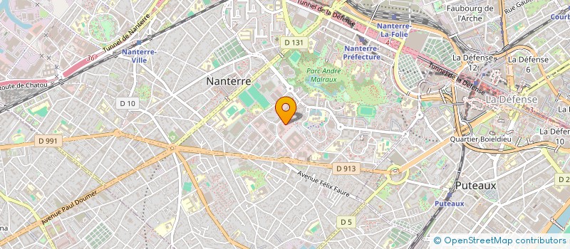 localisation de l'entreprise FAURECIA SYSTEMES D'ECHAPPEMENT à NANTERRE