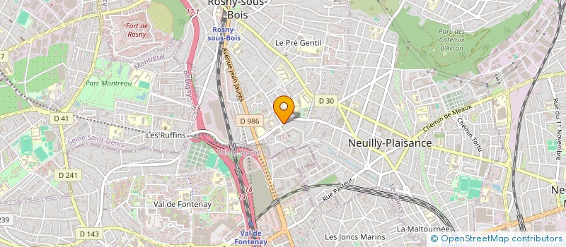 localisation de l'entreprise FAUSSE TEINTE à ROSNY-SOUS-BOIS
