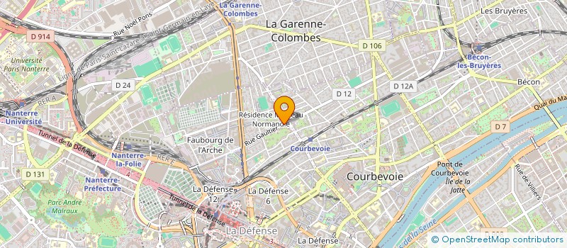 localisation de l'entreprise FAUSTINE ET SACHA à COURBEVOIE