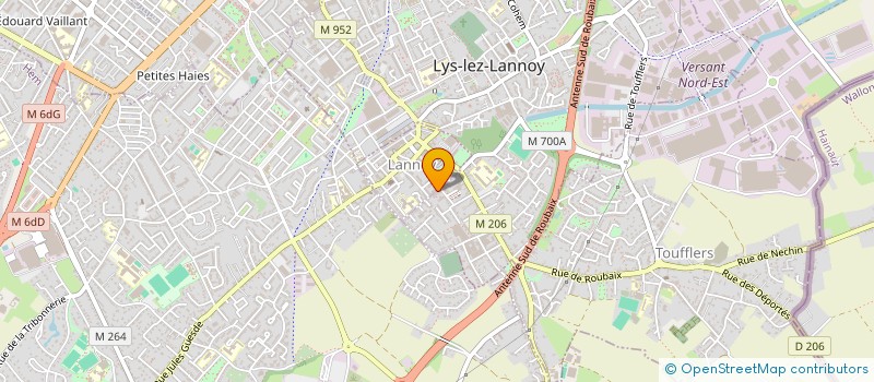 localisation de l'entreprise FAUVERGUE  LYS-LEZ-LANNOY