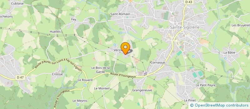 localisation de l'entreprise FAUVET INVEST  SAINTE-SIGOLENE