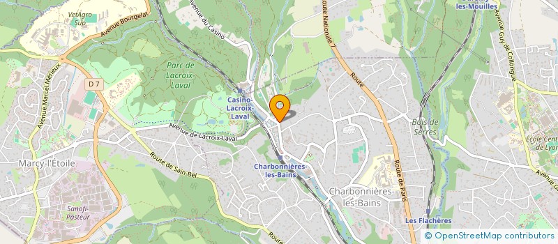 localisation de l'entreprise FAV PRESSING à CHARBONNIERES-LES-BAINS