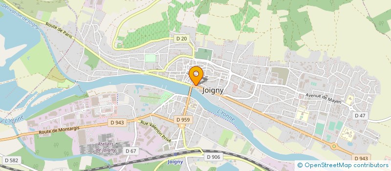 localisation de l'entreprise FAVART AGENCE à JOIGNY