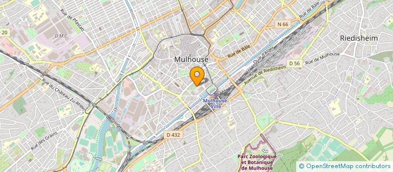 localisation de l'entreprise FAVECOM ECOUTE ET VIE  MULHOUSE