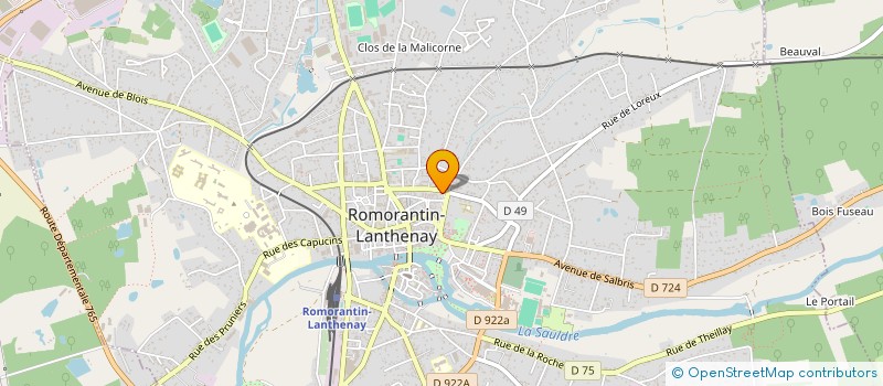 localisation de l'entreprise FAVELLE  ROMORANTIN-LANTHENAY