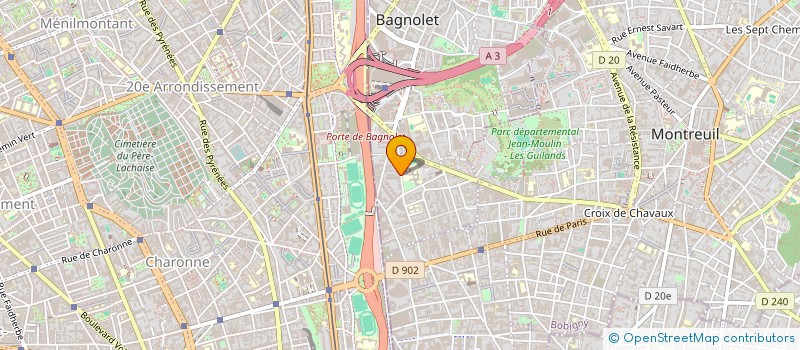 localisation de l'entreprise FAVETTE à BAGNOLET