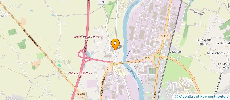 localisation de l'entreprise FAVI  CHATELLERAULT