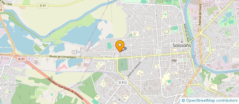 localisation de l'entreprise FAVIBE à SOISSONS