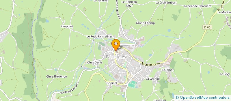 localisation de l'entreprise FAVIER  PANISSIERES