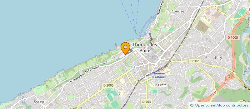 localisation de l'entreprise FAVIER-BOSSON AMO à THONON-LES-BAINS