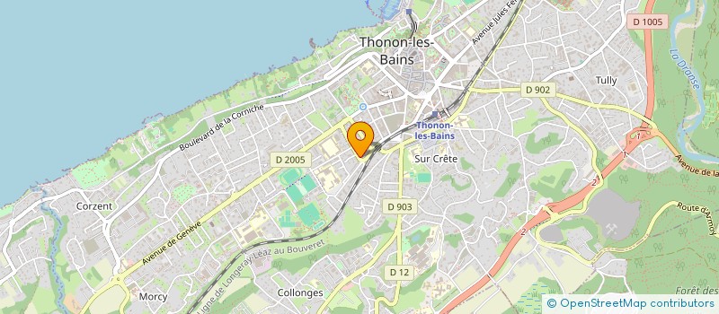 localisation de l'entreprise FAVRE-COUTILLET à THONON-LES-BAINS