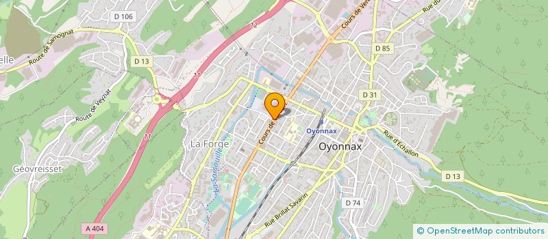 localisation de l'entreprise FAVRE RAYMONDE ET BERGER M à OYONNAX