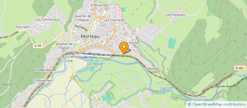 localisation de l'entreprise FAVRE RENE  MORTEAU