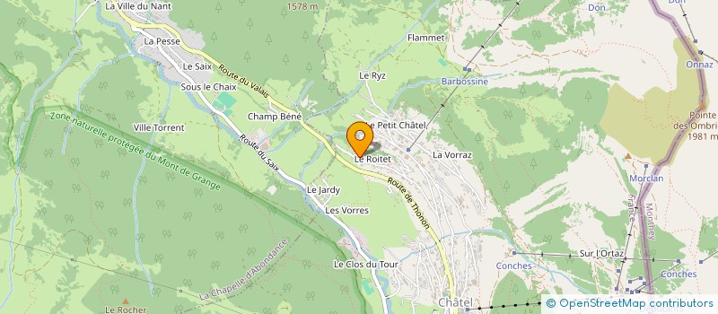 localisation de l'entreprise FAVRE-ROCHEX TERRASSEMENT à CHATEL