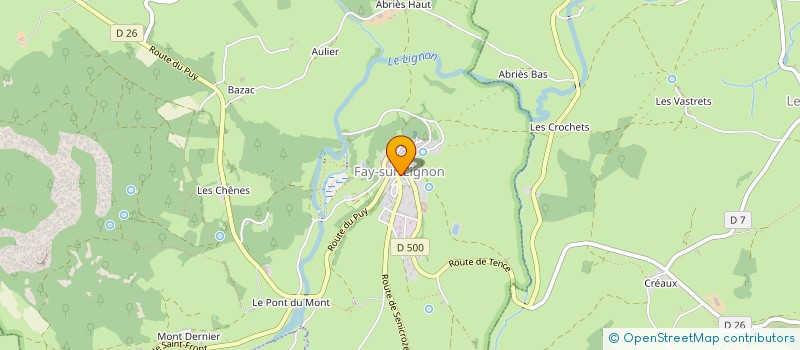 localisation de l'entreprise FAY'NIX DE FAY SUR LIGNON à FAY-SUR-LIGNON