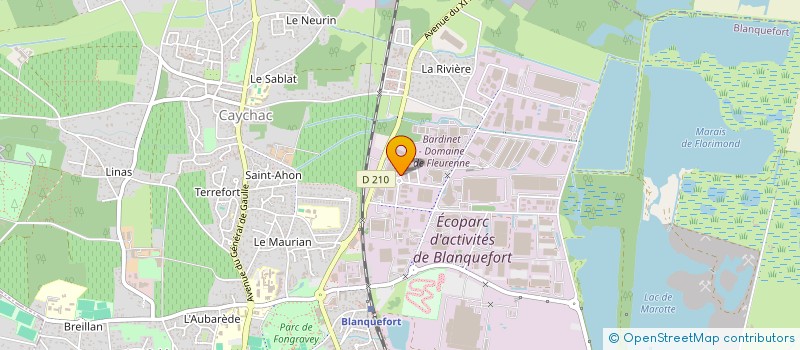 localisation de l'entreprise FAYE à BLANQUEFORT